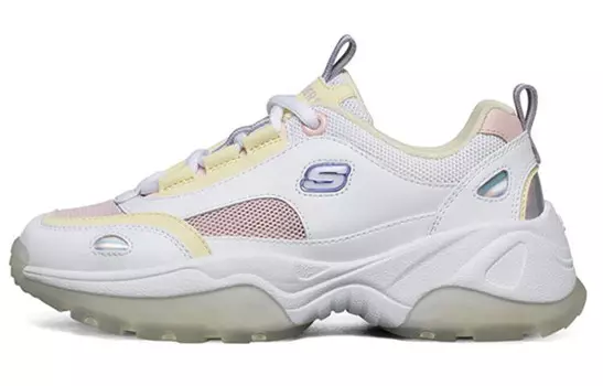 Кроссовки женские Kozmiks Chunky средней высоты, белые/желтые Skechers