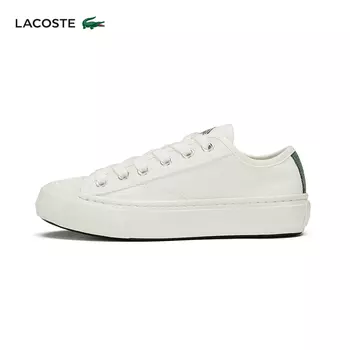Кроссовки женские Lacoste из крокодиловой кожи, черный / белый