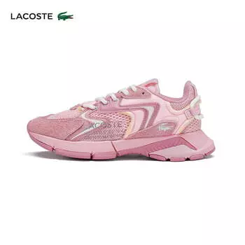 Кроссовки женские Lacoste из крокодиловой кожи, розовый