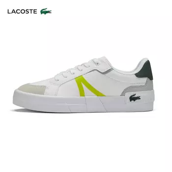 Кроссовки женские Lacoste L004 на шнуровке, белый / светло-зеленый