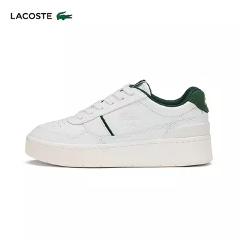 Кроссовки женские Lacoste на толстой подошве, белый / зеленый