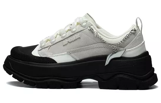 Кроссовки женские Lifestyle Low-top белые/черные Lining