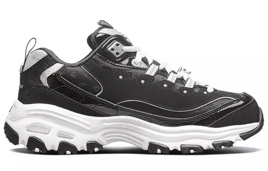 Кроссовки женские Lifestyle Low-top Черный/белый/серый Skechers