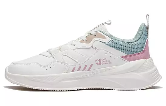 Кроссовки женские Lifestyle с низким верхом, белый/розовый/зеленый 361°