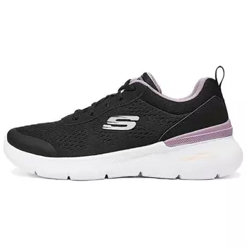 Кроссовки женские Lifestyle с низким верхом, цвет черный/пудровый Skechers