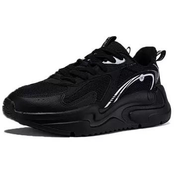 Кроссовки женские Lifestyle с низким верхом, цвет черный/серебристый 361°