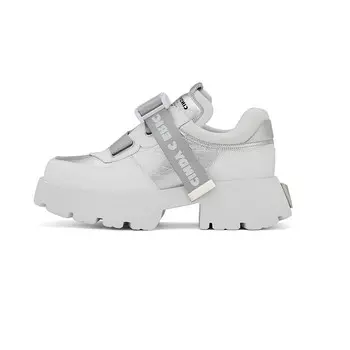 Кроссовки женские Lifestyle, средний верх, серебристый Cindy C Eric, белый