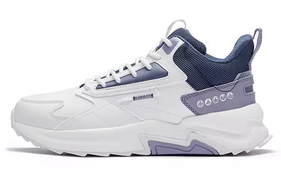 Кроссовки женские Lifestyle, средняя высота, цвет белый/фиолетовый 361°