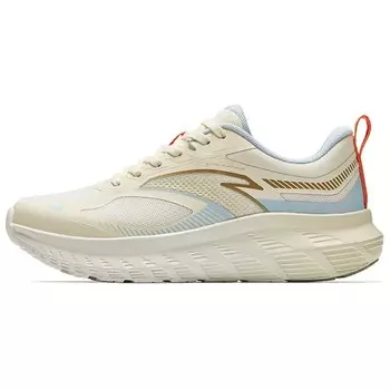 Кроссовки женские Light Cloud Running Shoes с низким верхом цвета слоновой кости/светло-бежевого/небесно-голубого цвета Anta