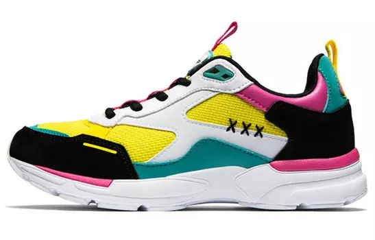 Кроссовки женские Little Air Cushion Chunky с низким верхом, желтые/черные Xtep