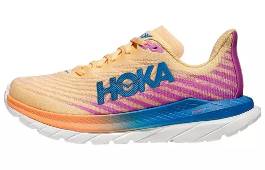 Кроссовки женские Mach 5 с низким верхом розового/оранжевого цвета Hoka One One