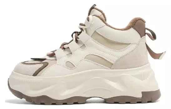 Кроссовки женские массивные высокие 15 Mins, бежевый/коричневый