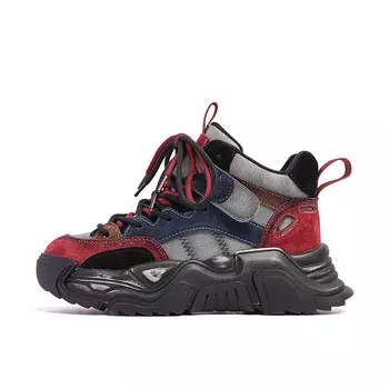 Кроссовки женские массивные высокие Baijiasi, зеленый