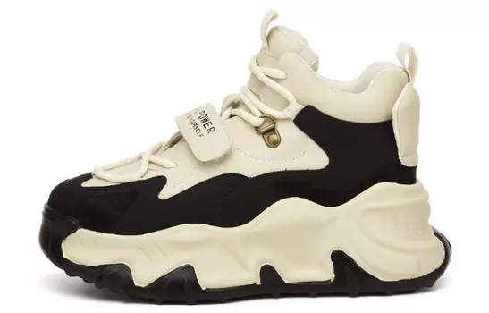 Кроссовки женские массивные высокие Daphne, красный/синий