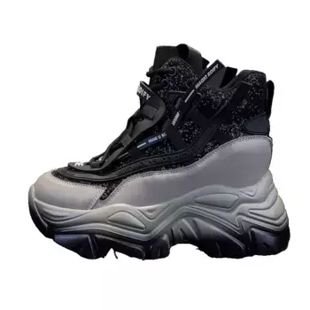 Кроссовки женские массивные высокие The Mystery Of Glamour, зеленый