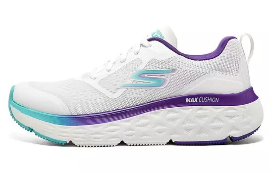 Кроссовки женские Max Cushioning Low-top белые/фиолетовые/синие Skechers