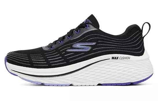 Кроссовки женские Max Cushioning Low-top, черные/синие Skechers
