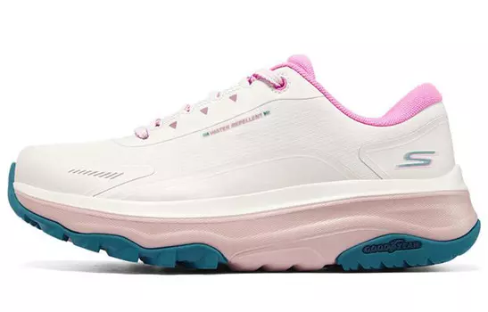 Кроссовки женские Max Cushioning Low-top розовые/белые/зеленые Skechers