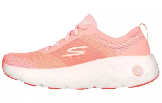 Кроссовки женские Max Cushioning Low-top розовые/белые Skechers