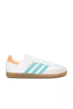 Кроссовки женские Messi Samba Adidas Originals, цвет White & Easy Mint