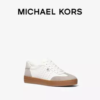 Кроссовки женские Michael Kors Scotty Moral Training на шнуровке, серебристый / белый