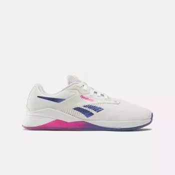 Кроссовки женские Nano X4 Reebok, цвет chalk / step purple / laser pink