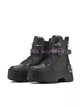 Кроссовки женские Nike Jordan AJ1, черный / фиолетовый / ярко-розовый / серебристый