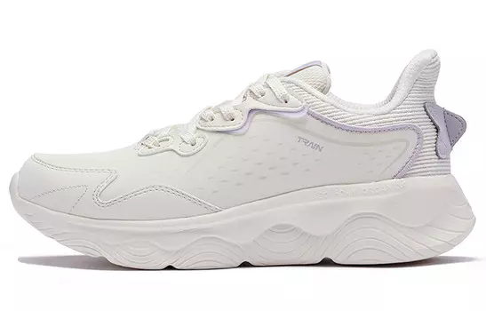 Кроссовки женские низкие белый/фиолетовый 361°