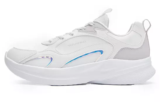 Кроссовки женские низкие белый/мягкие серый фиолетовый Qiaodan