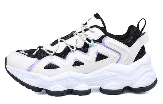 Кроссовки женские низкие бежевые/черные Peak