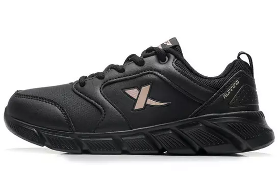 Кроссовки женские низкие черные/новые розовое золото Xtep