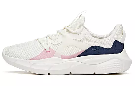 Кроссовки женские низкие Ivory White/turbation Blue/однотонные Purple Red Anta