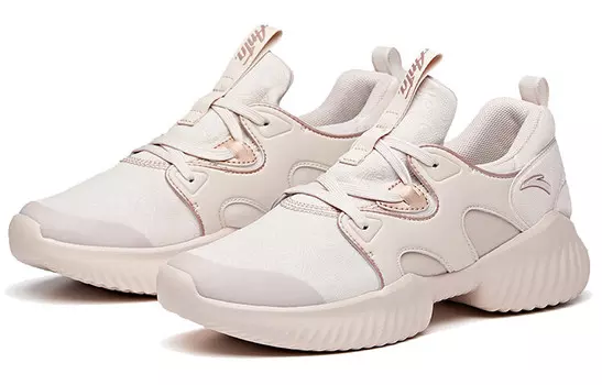 Кроссовки женские низкие Lotus Grey/розовое золото Anta