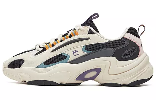 Кроссовки женские низкие Meter/черные/фиолетовые Erke