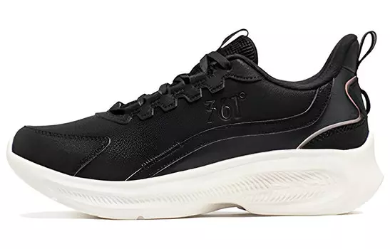 Кроссовки женские низкие Obsidian Black/розовое золото 361°