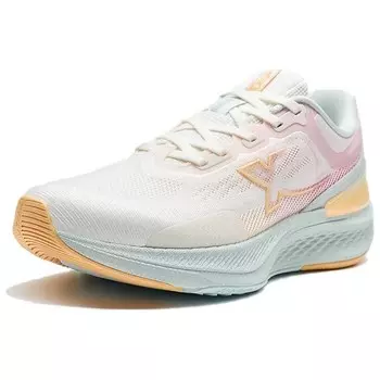 Кроссовки женские низкие розово-зелено-белые Xtep