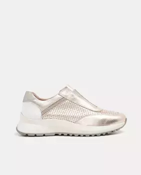 Кроссовки женские низкие с резинкой 24HRS, золото