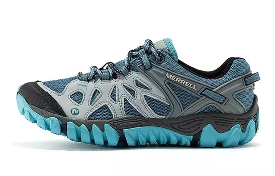 Кроссовки женские низкие светло-голубые черные Merrell