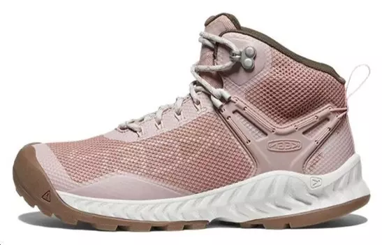 Кроссовки женские Nxis Evo Series Hiking Shoes с высоким берцем, коричневые/розовые Keen