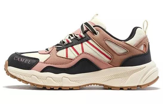 Кроссовки женские Panlong Hiking Shoes с низким верхом бежевые/черные Camel