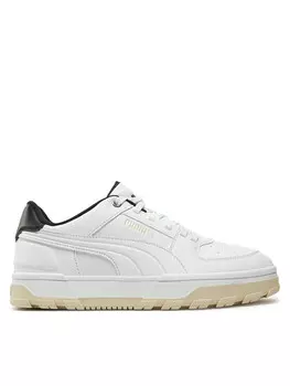 Кроссовки женские Puma кожаные с контрастным задником, белый