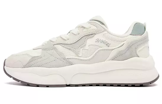 Кроссовки женские Revival 3.0 Lifestyle С Низким Верхом цвета Слоновой Кости Светло-Дымчатого Зеленого цвета Qiaodan