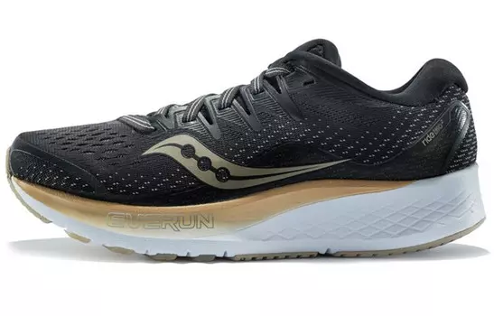 Кроссовки женские Ride ISO2 с низким верхом, черные/золотые Saucony