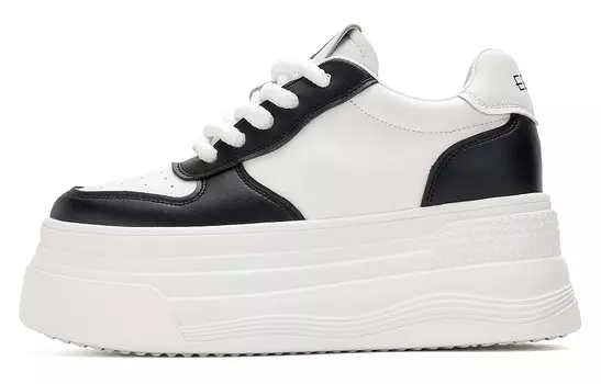 Кроссовки женские с низким верхом белого/черного цвета Eblan