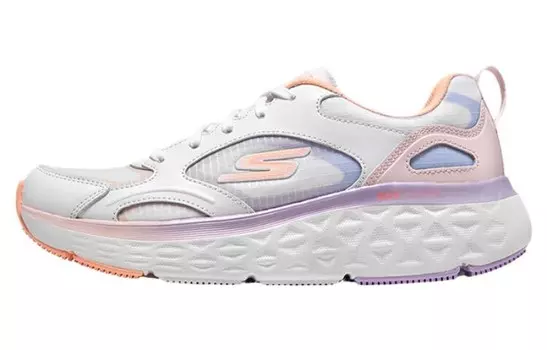 Кроссовки женские с низким верхом белые фиолетовые оранжевые Skechers