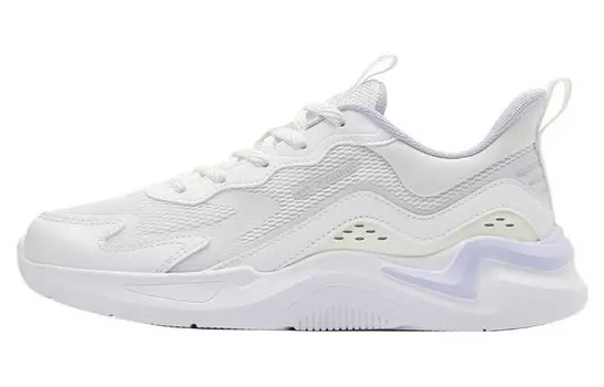 Кроссовки женские с низким верхом белые/фиолетовые Qiaodan