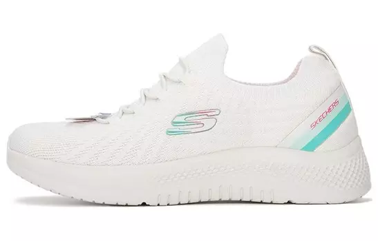Кроссовки женские с низким верхом, белые/королевские синие Skechers