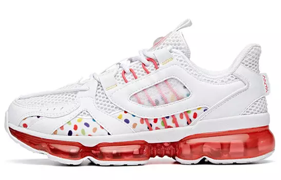 Кроссовки женские с низким верхом, белые/малиновые Anta