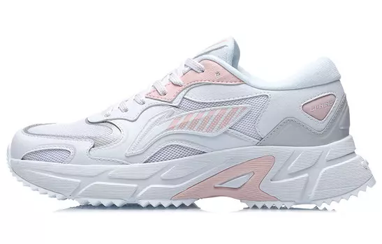 Кроссовки женские с низким верхом, белые/пудровые Lining