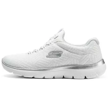 Кроссовки женские с низким верхом, белые/серебристые Skechers